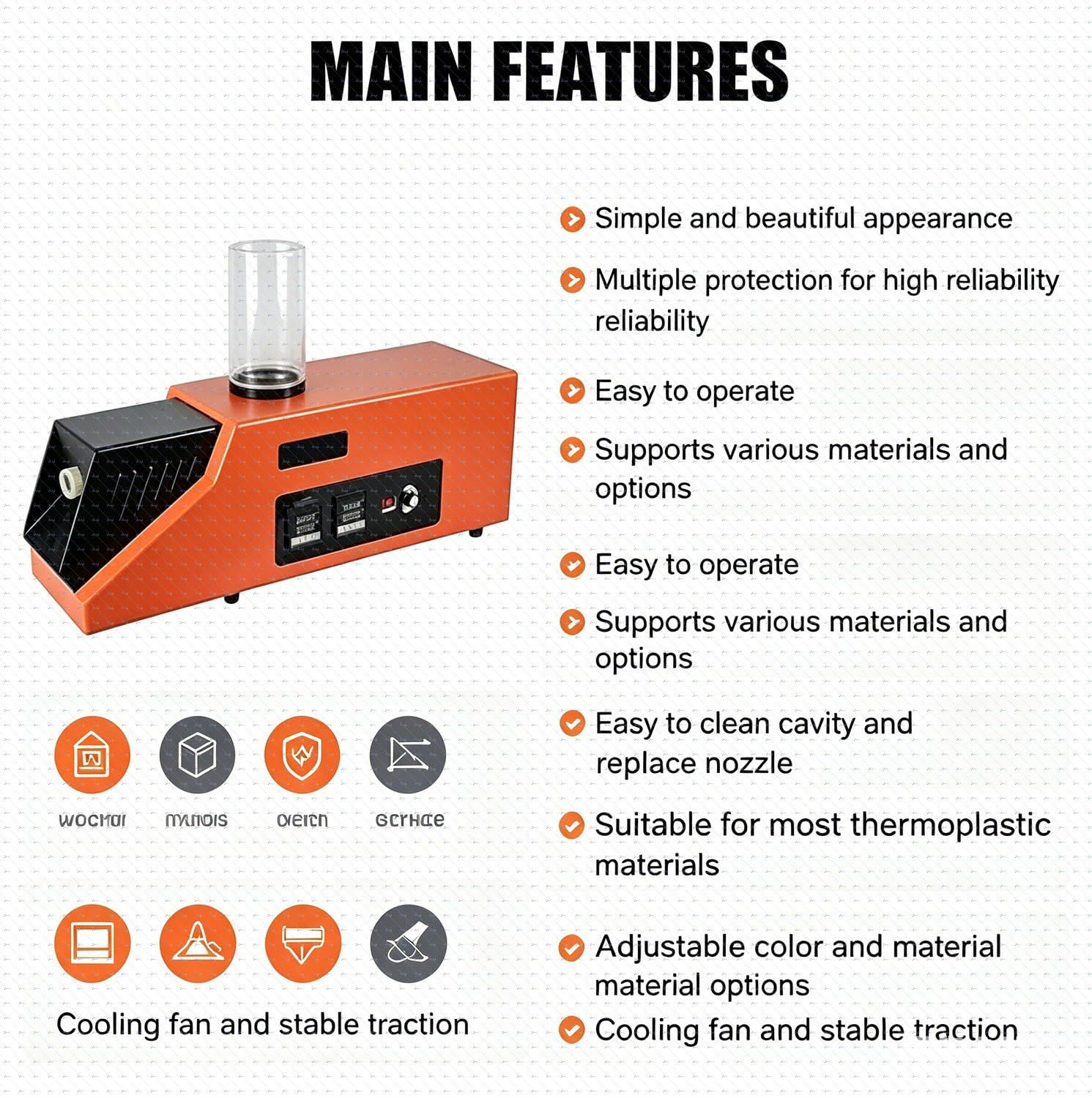 Extrudeuse Filament Imprimante 3D Double Moule 1,75/3mm 120W 300–650mm/min FiberWinding