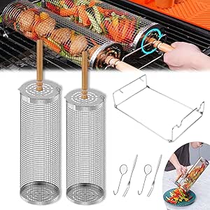 Stainless Steel Rotating Grill 2025 New Chicken Wing Basket Automatic Wind 360 Rotisserie Bbq Cage Rolling Outdoor Grilling Baskets Kit Gifts Vegetab 05a0bce2 335f 4d53 A604 96677930ace6.fb654d84dc146d3cd75872afc5e34836