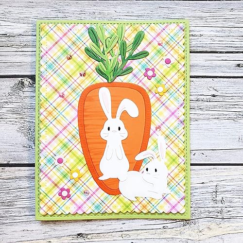 Miniatura 4 de Troqueles de metal de conejo de Pascua, diseño de animales de conejito de Pascua, huevo, zanahoria, plantillas de troqueles de corte, manualidades,