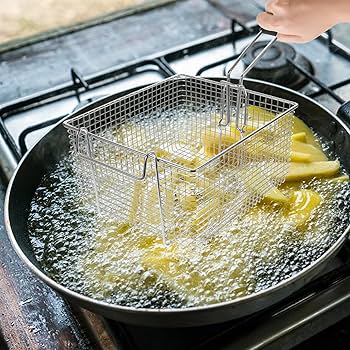 Amazon.com: Kichvoe Deep Fryer Basket with Nonslip Handle Frying
