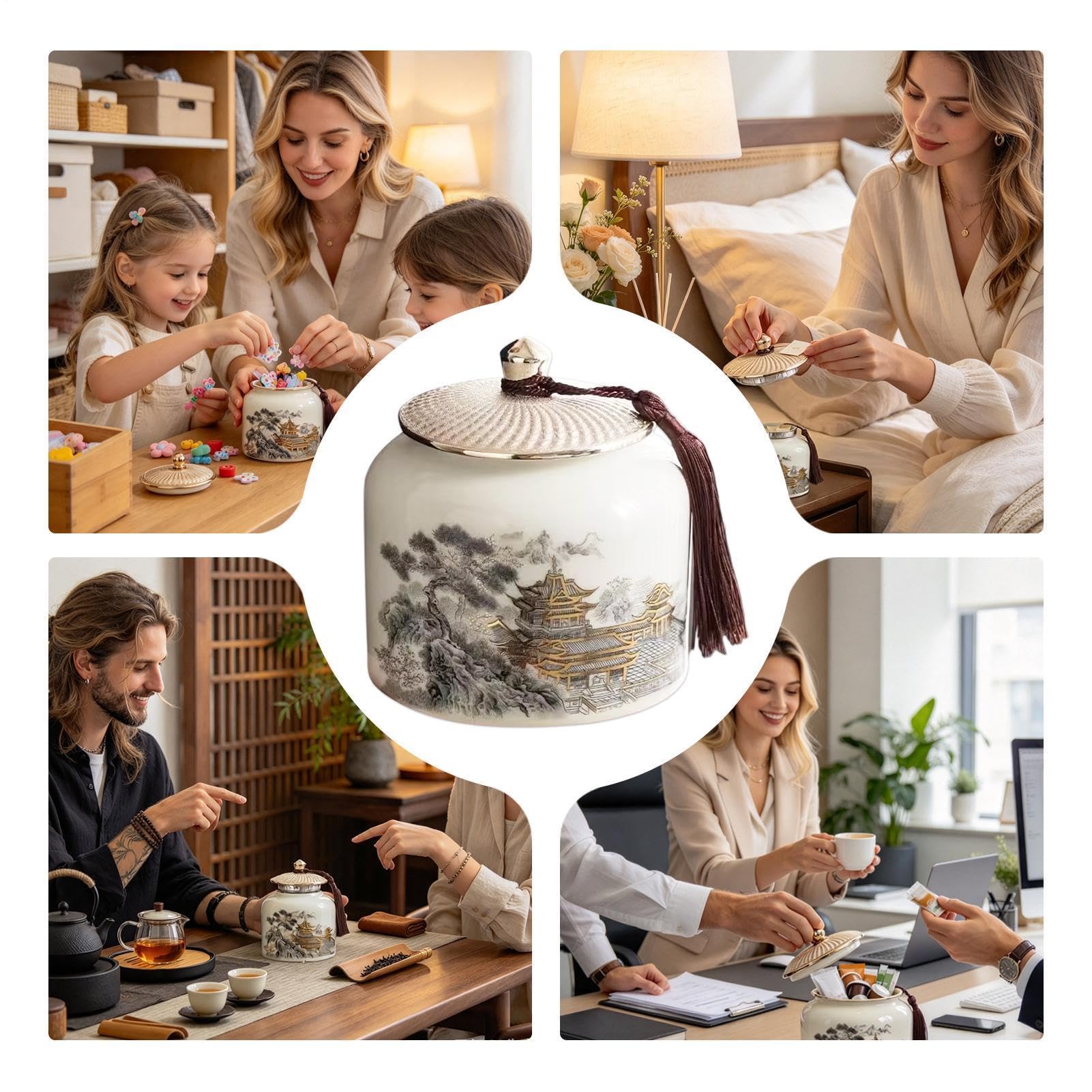 Pojemnik na suchą żywność, pojemnik do przechowywania cukru Ceramiczny