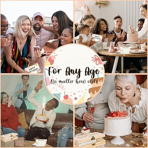 Miniatura 6 de 60 tarjetas de deseos de cumpleaños, caja de consejos para libros de invitados para fiestas, consejos y deseos para juegos, para 16, 18, 30, 40, 50,