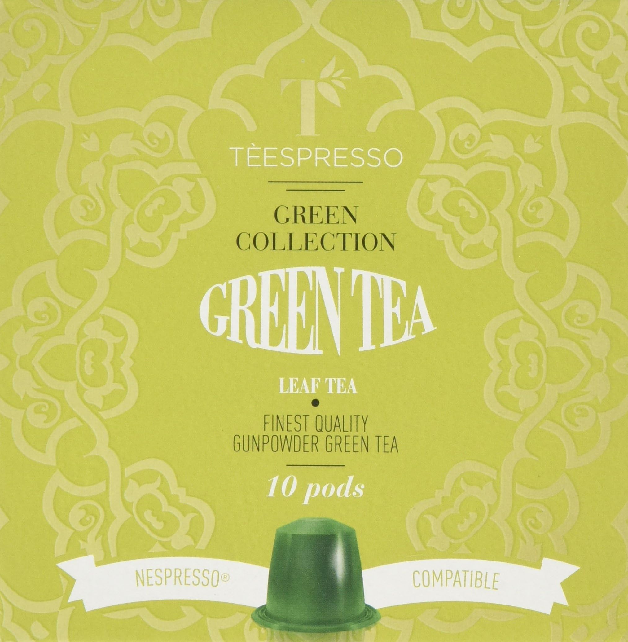 Teespresso Pure Green Tea Nespresso Compatible Tea Capsules (Pack of 5, Total 50)