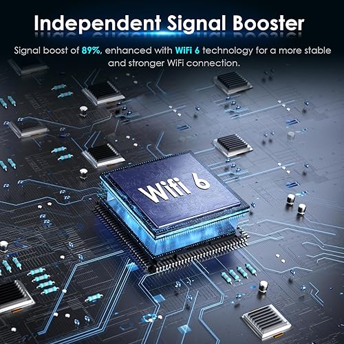 Miniatura 5 de Amplificador de señal WiFi 6 AX1800 2025 - Banda dual 2.4G600Mbps y 5.8G1200Mbps, extensor WiFi con puerto Gigabit, tecnología 802.11AX, repetidor