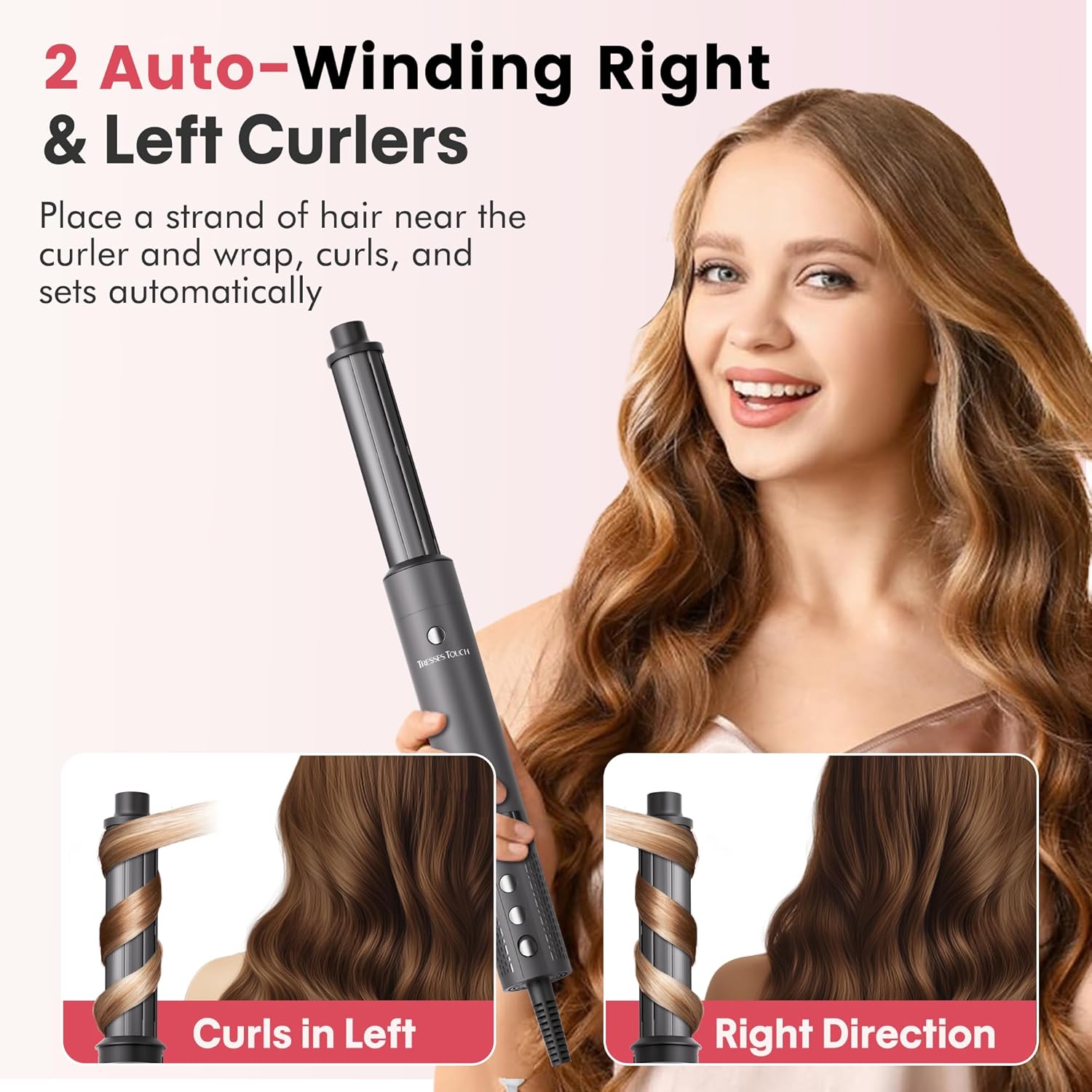 6 in 1 Blow Dryer Brush Set, Powerful Hair Dryer Brush with Auto-Winding Curl L/R, Fast Drying, Smooth Blowouts, Root-Lift Volume, No Heat Damage Frizz-Free Thermal Brush, Hot Air Styler for Travel - Image 5