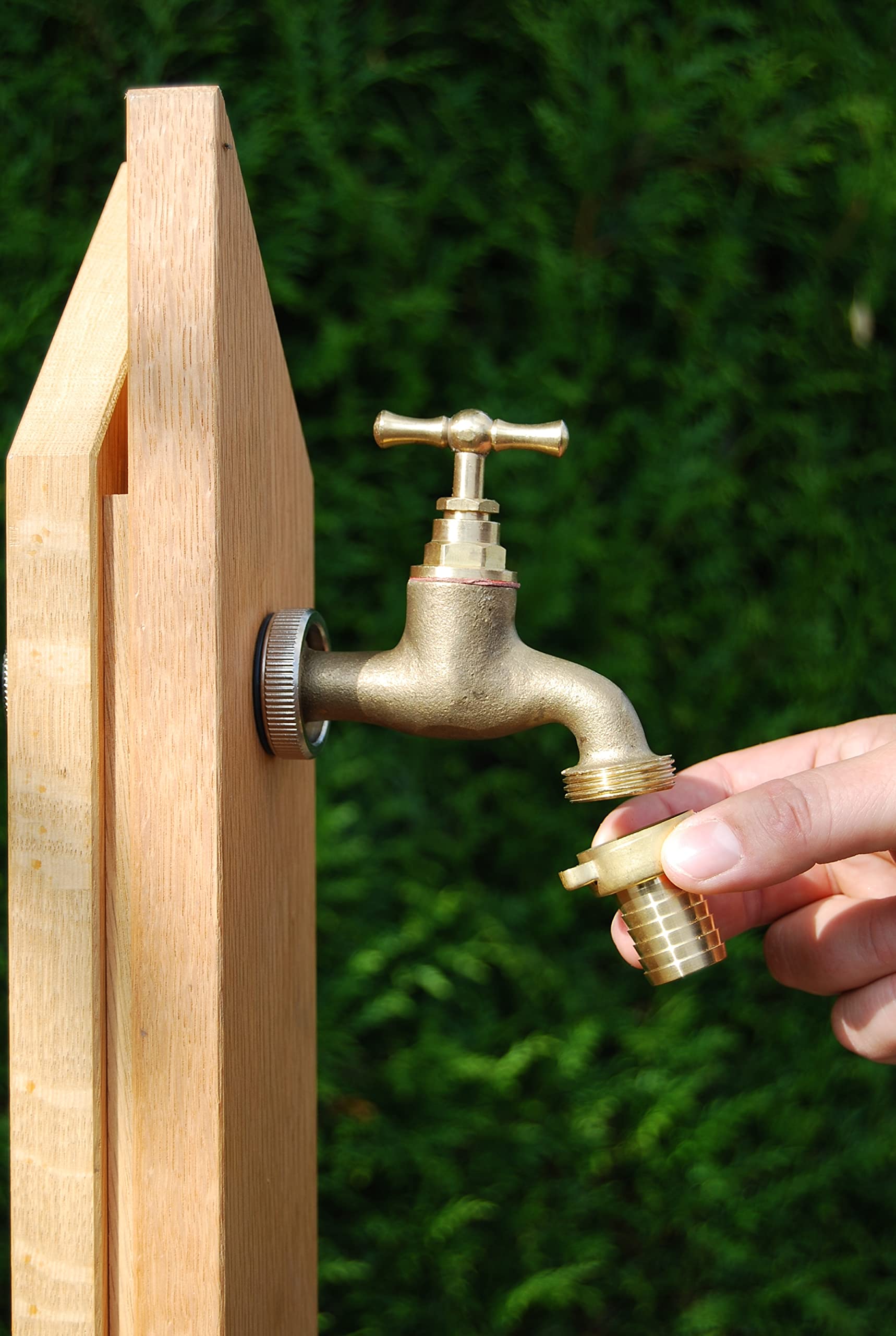 Boutt 2152344 R18BR Garden Tap Brass Turn 20 x 27 Pipe Connector Diameter 19, Gold, Entrée 20x27 Sortie 20x27 - Image 2