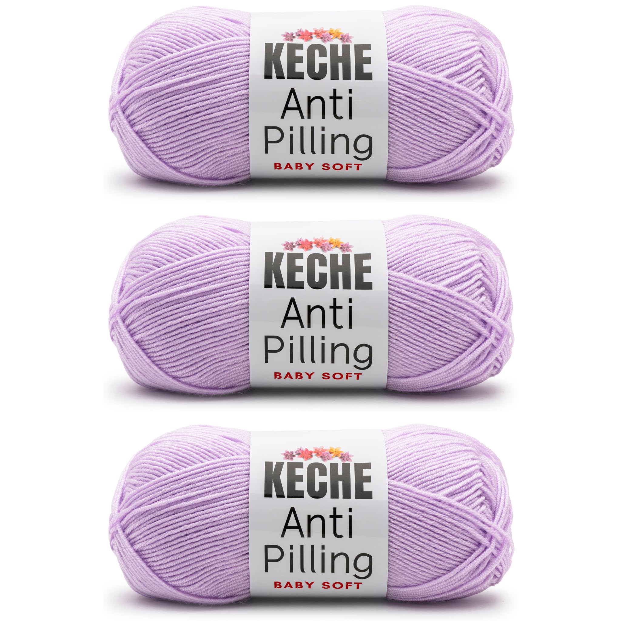 Soft DailyKnit DK Yarn, 100% Anti-Pilling Acrylic for Knitting Crocheting, Light Weight #3 (3.52 oz / 274 Yds) 1 Skein - Red — view 21