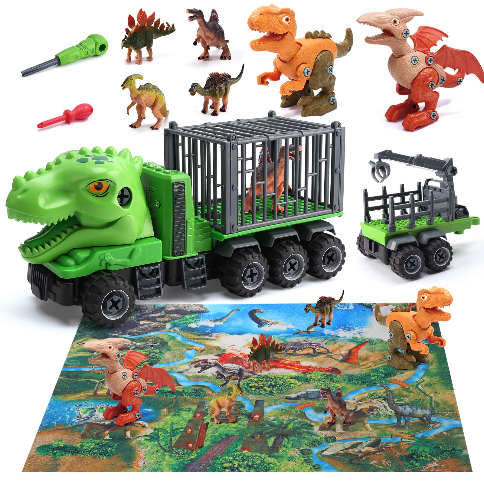 Amazon.co.jp: Cute Stone 恐竜おもちゃ フィギュア 車 おもちゃ 知育