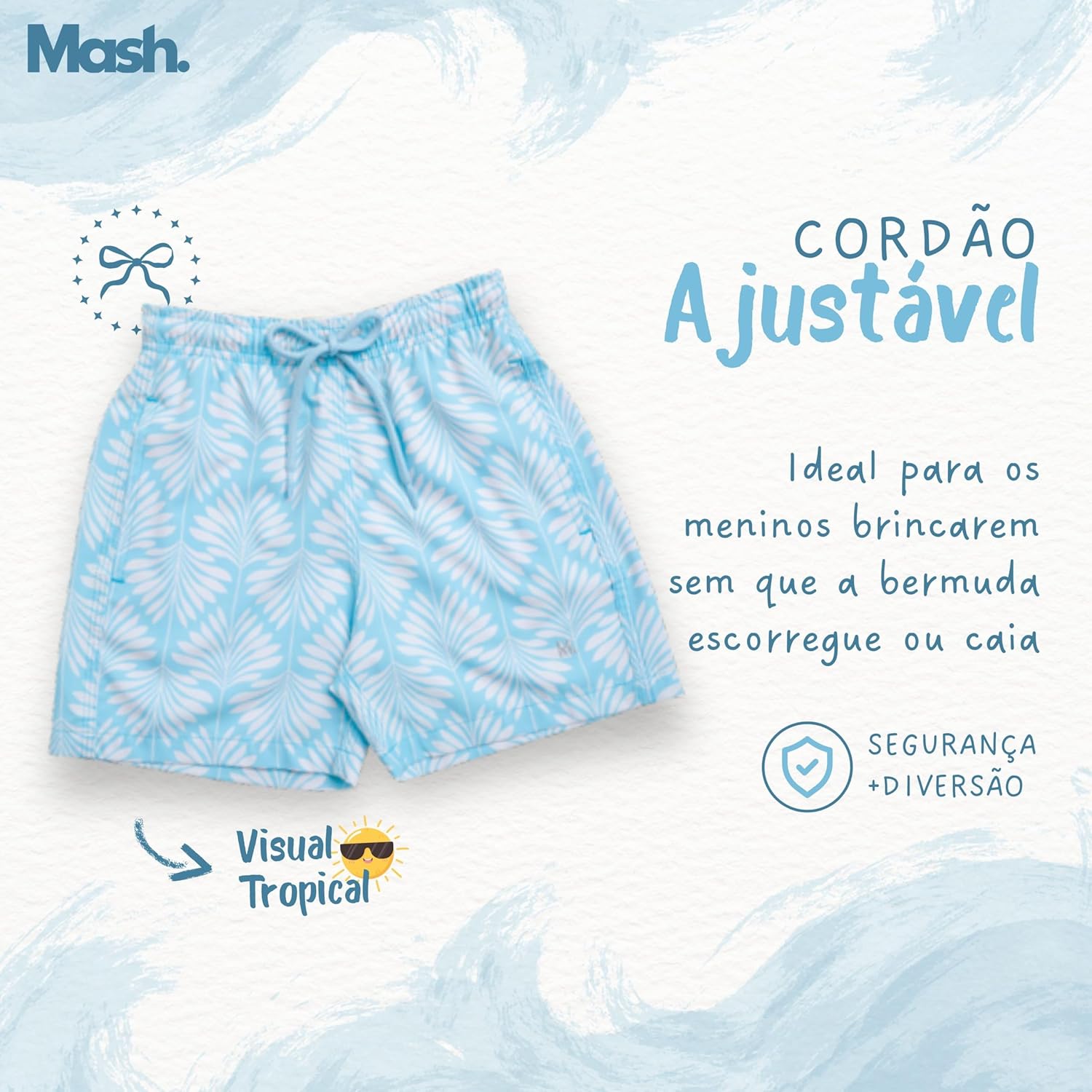 Bermuda Infantil Masculina Mash Praia Verão Art Déco Cós Ajustável Menino em promoção! Veja a oferta e mais achadinhos de Meninos 2 Hoje é o melhor dia para comprar Bermuda Infantil Masculina Mash Praia Verão Art Déco Cós Ajustável Menino com aquele preço maroto! Promoção! Aproveite a oferta! 2