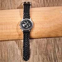 Vista 6 de Moran Quick Release Braided Leather Watch Band 20mm 22mm Replacement Handmade Strap Men Women for Samsung Galaxy watchFossilGarmin SmartWatch