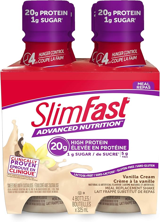 Case of Slim Fast Advanced Nutrition, Meal Replacement Shakes, 20g High Protein, Ready To Drink