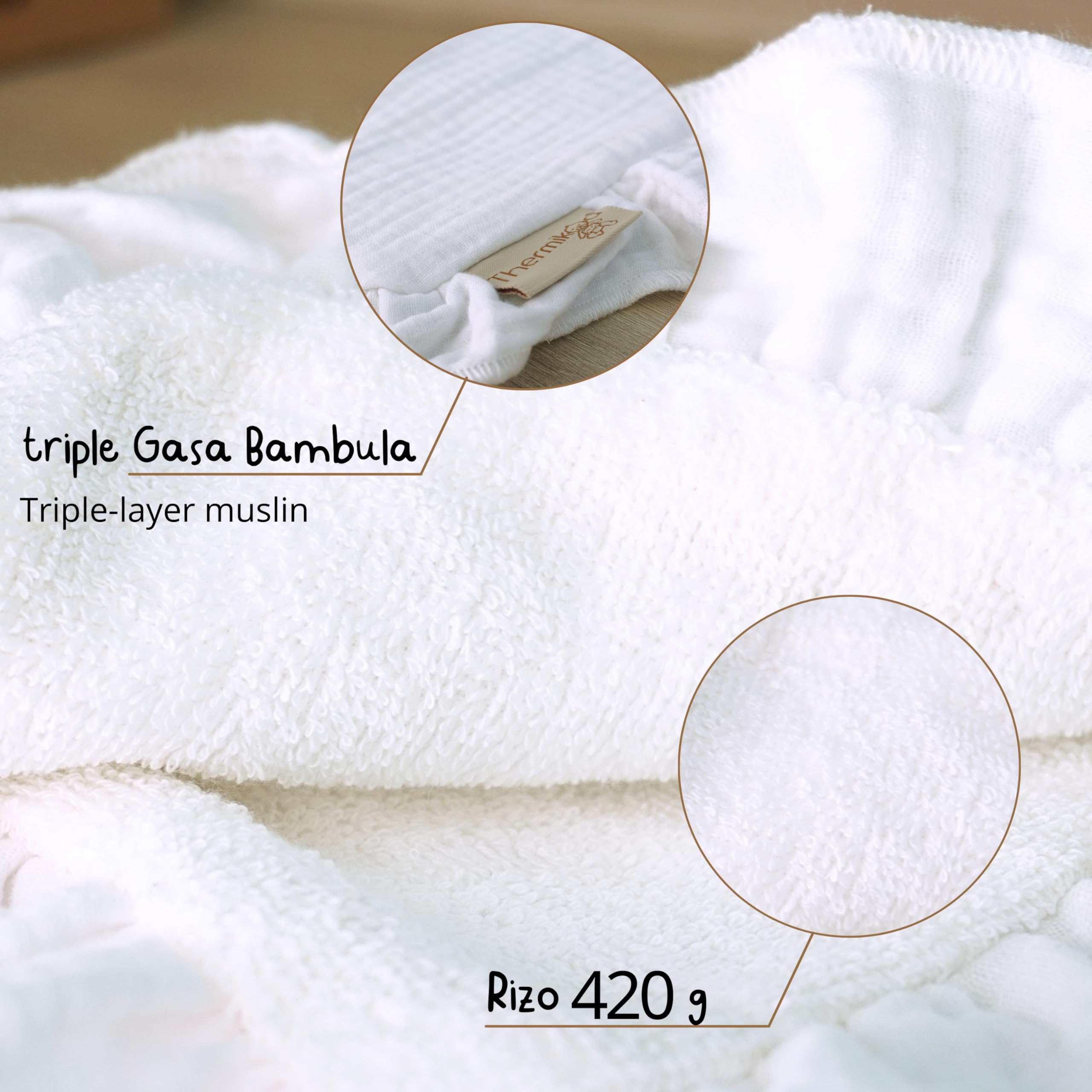 Thermikoa Kit di lenzuola con angoli in mussola e confezione da 2 salvavita per navicella, minicella o mosè - 100% cotone bavula morbido e traspirante - Coprimaterasso regolabile e lavabile per