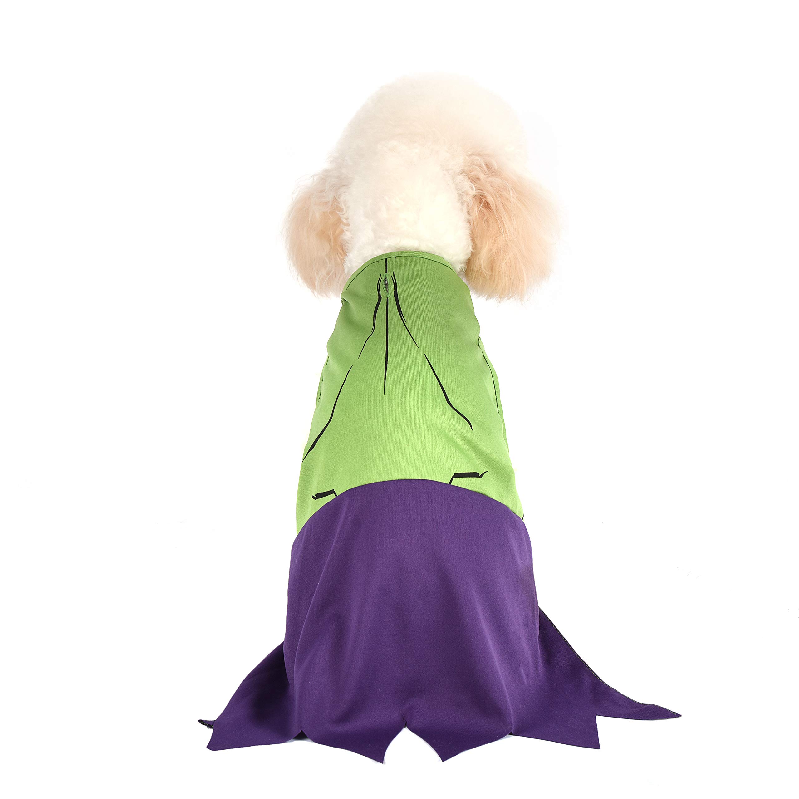 Marvel Disfraz de cómics para mascotas Hulk para perros, XS | Disfraz de Halloween para todos los perros pequeños | Ropa linda, suave y cómoda para perros | Ropa oficial de Marvel Comics para mascotas