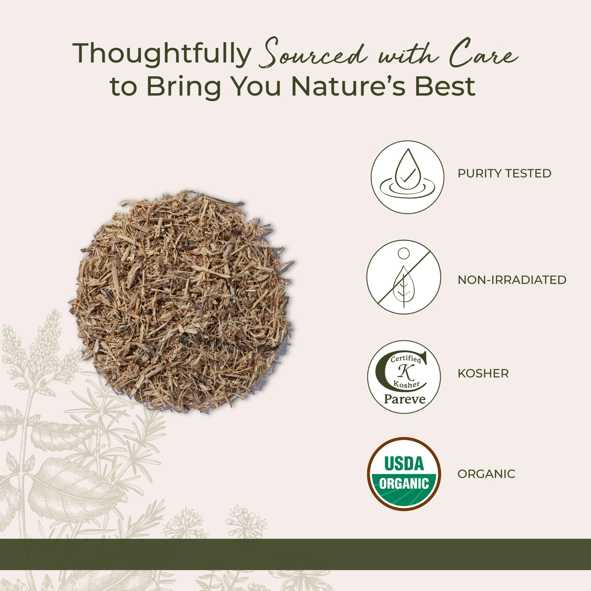 Starwest Botanicals Nettle Root Organic - Dried Stinging Nettle Root, Loose Leaf Herb for Tea, Soups, Stews, & Broths, Urtica Dioica, Cut & Sifted, Certified Kosher, Non-GMO - Bulk 1 lb Bag — Amazon image 4