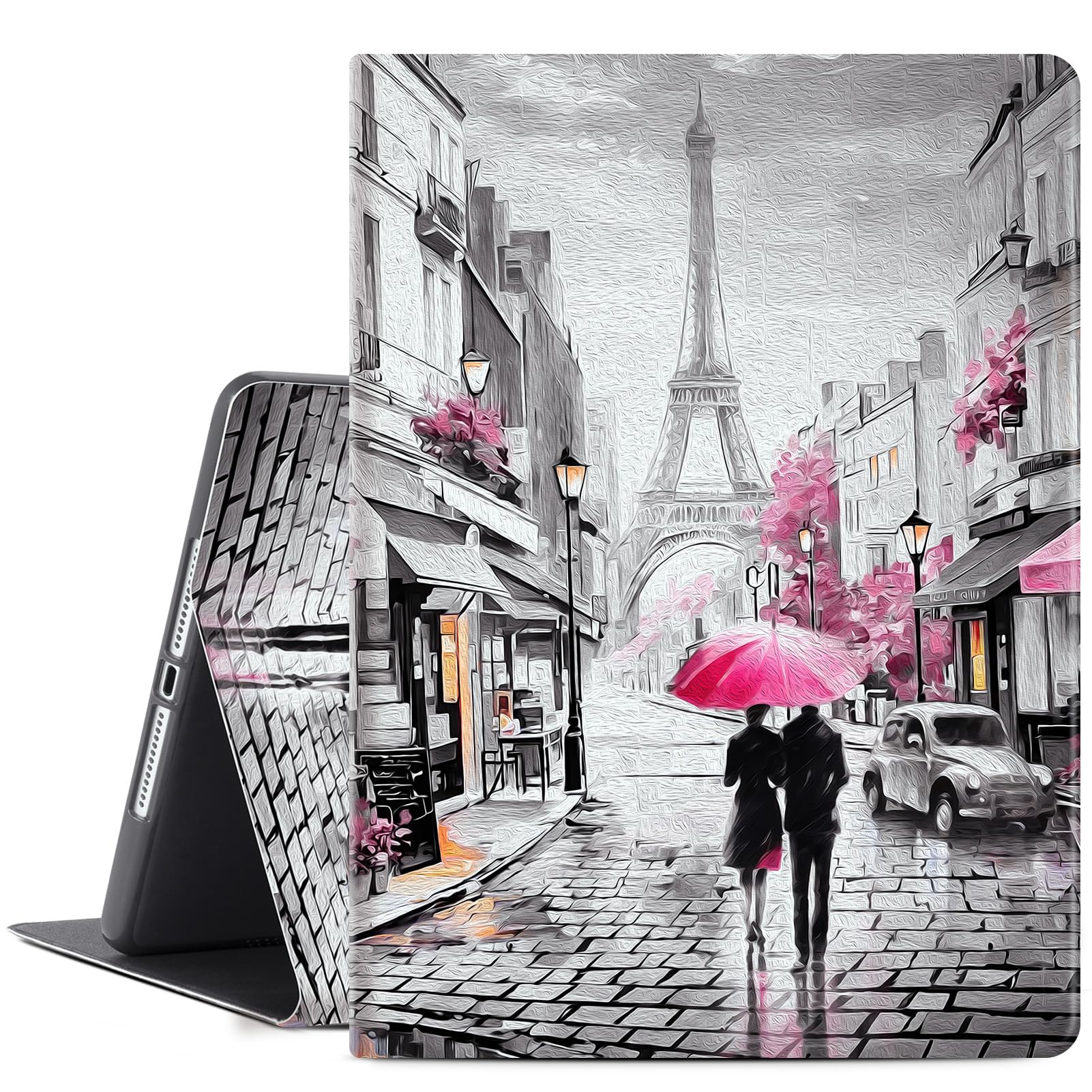 Lokigo for iPad 9.7 Inch iPad 6th 5th Generation Cases, iPad Air 2, iPad Air Case, Gray Pink Smart Cover for iPad 9.7 2018 2017 Model iPad Air 2 Air 1