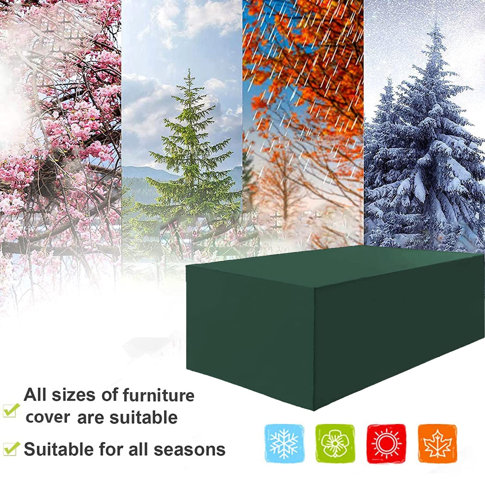 Copertura impermeabile per tavolo da biliardo da esterno per tavoli da biliardo da 7 8 2,7 m, resistente, anti UV, con borsa portaoggetti con coulisse, verde 2,4 m: 259,1 x 134,6 x 81,3 cm