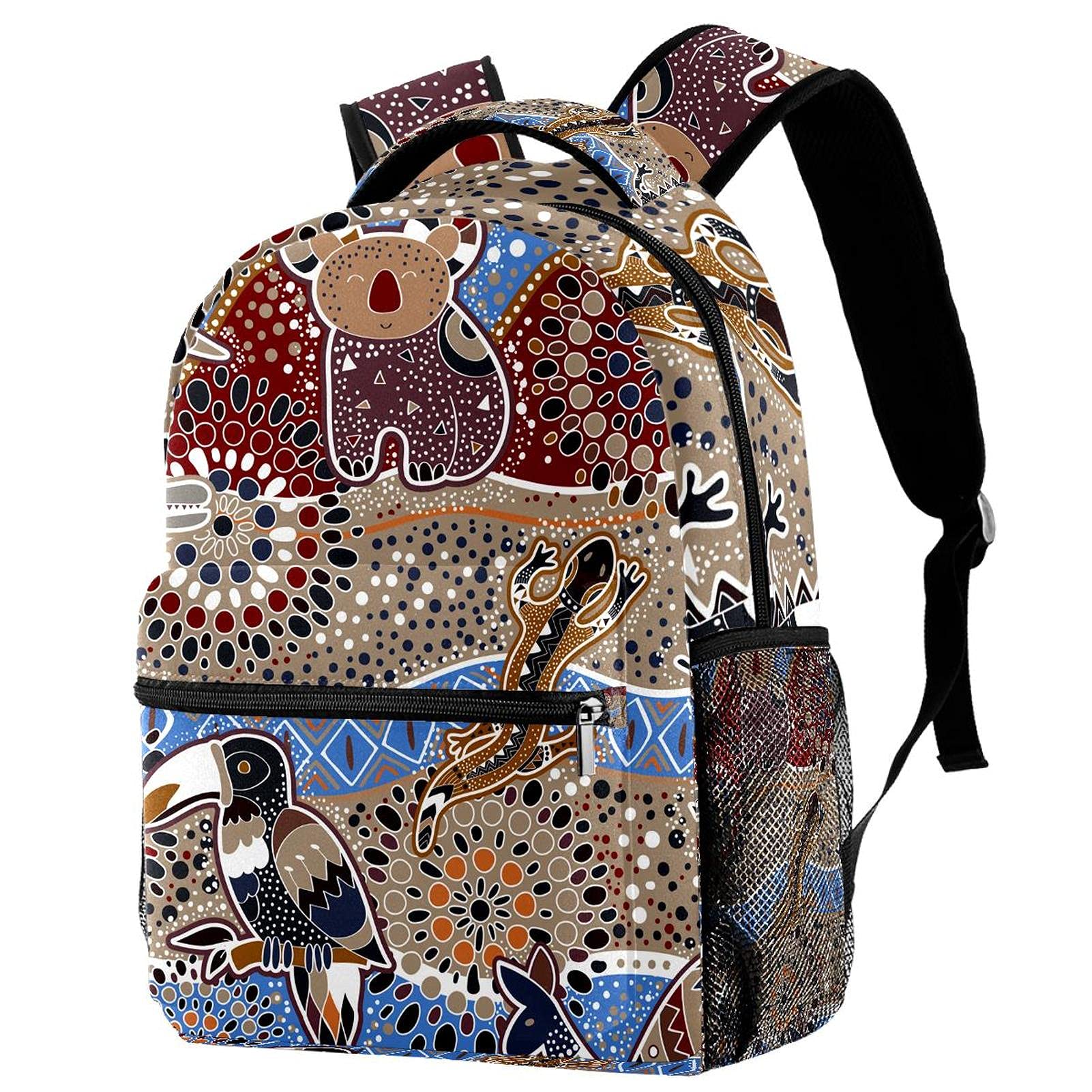 Sac à dos imprimé nuages multicolore aux finitions soignées pour adulte