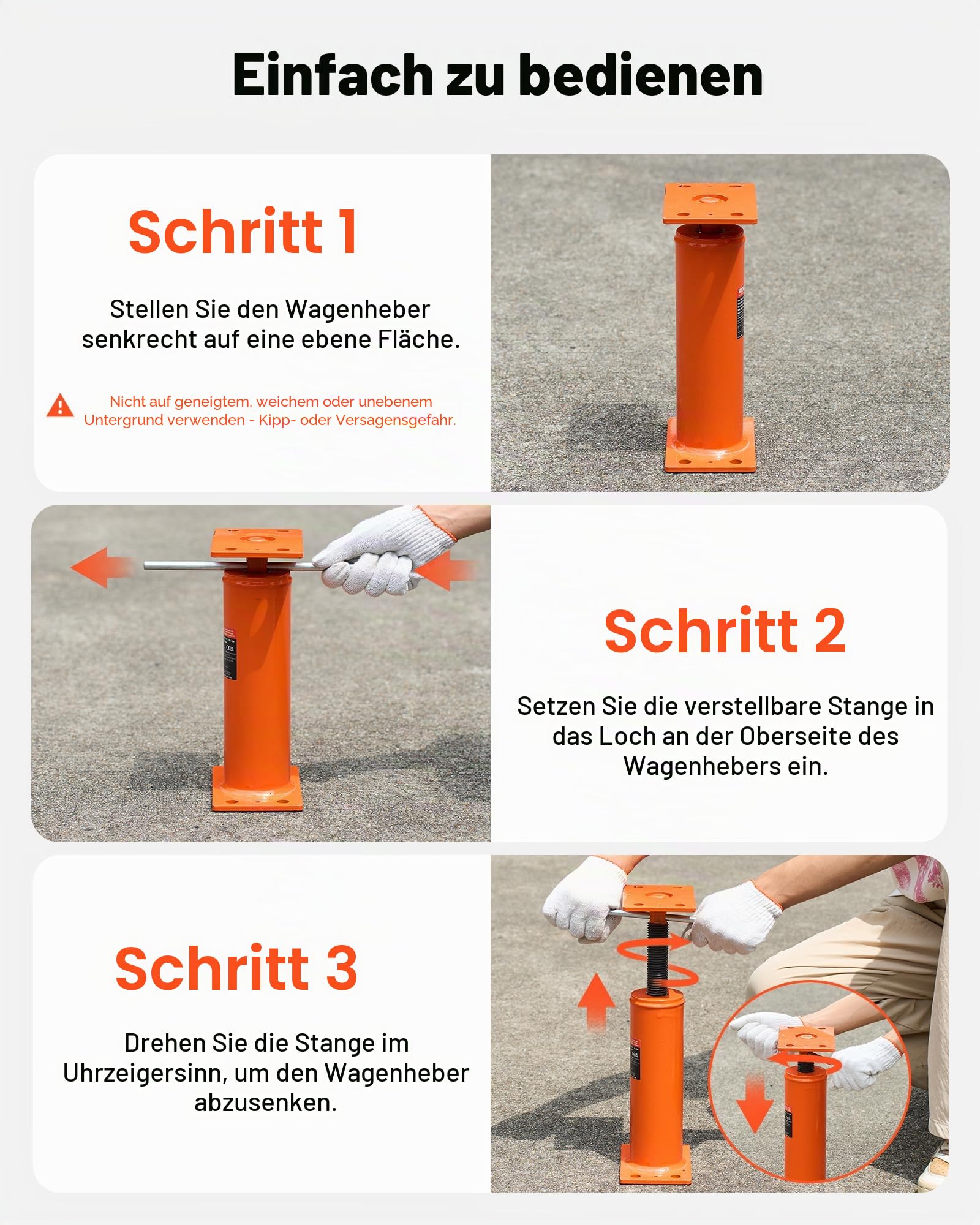 VEVOR Kellerheber, 2er-Set, Höhenbereich von 30,48-40,64 cm, max. Tragkraft pro Einheit: 40,6 kg, Verstellbarer Stützbalken, zum Nivellieren, Teleskop-Stahlheber für vorübergehende Unterstützung