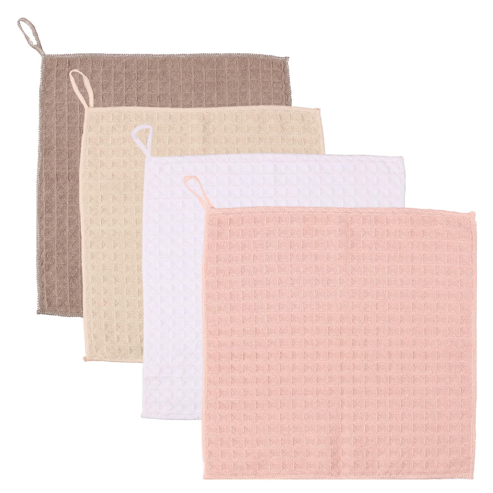 Patnfr Grey 4Pcs Barista Microfiber Cloths 11.8 Inch Versatile Barista Cleaning Towels Professional Countertop Cleaning Clothes For Espresso Machines