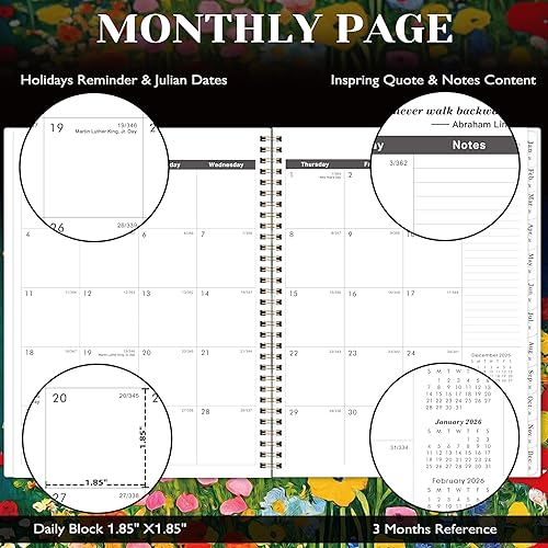 Miniatura 4 de Agenda mensual 2024-2026, agenda mensual de 2 años, julio 2024 a junio 2026, calendario mensual 2024-2026, 8.5 x 11 pulgadas, agenda mensual con
