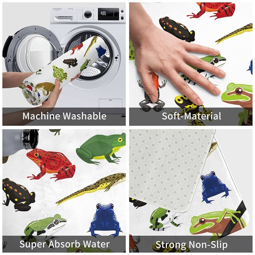 カエルのマット Amazon | カエル 種類 図鑑 玄関マット 可愛い 屋外 室内 滑り