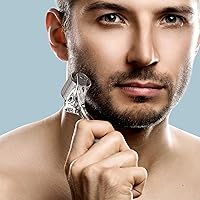 Vista 3 de Rodillo dérmico 0.30mm de titanio con 192 micro agujas para la cara y la barba (Cristal)