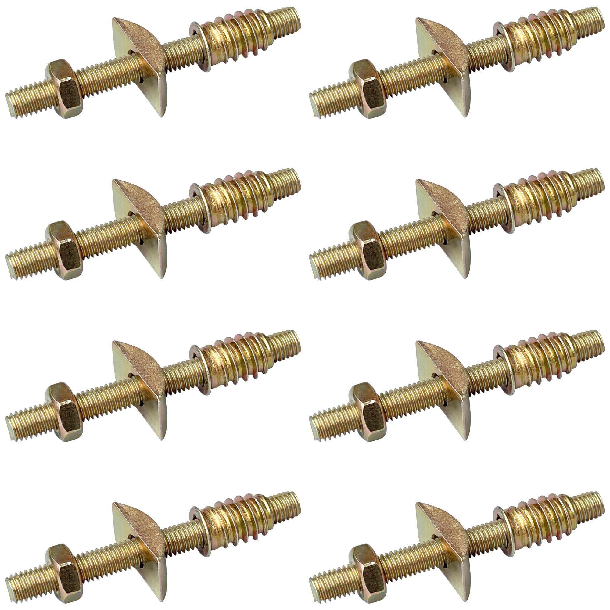 8 Sets Four in One Furniture Connectors Fasteners,Half Moon Luna Washers with 80mm Furniture Connecting Bolts - Image 2