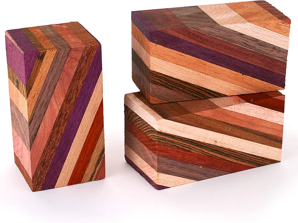 Laminated Wood Blank 1.5-inch x 1.5-inch x 3-inch