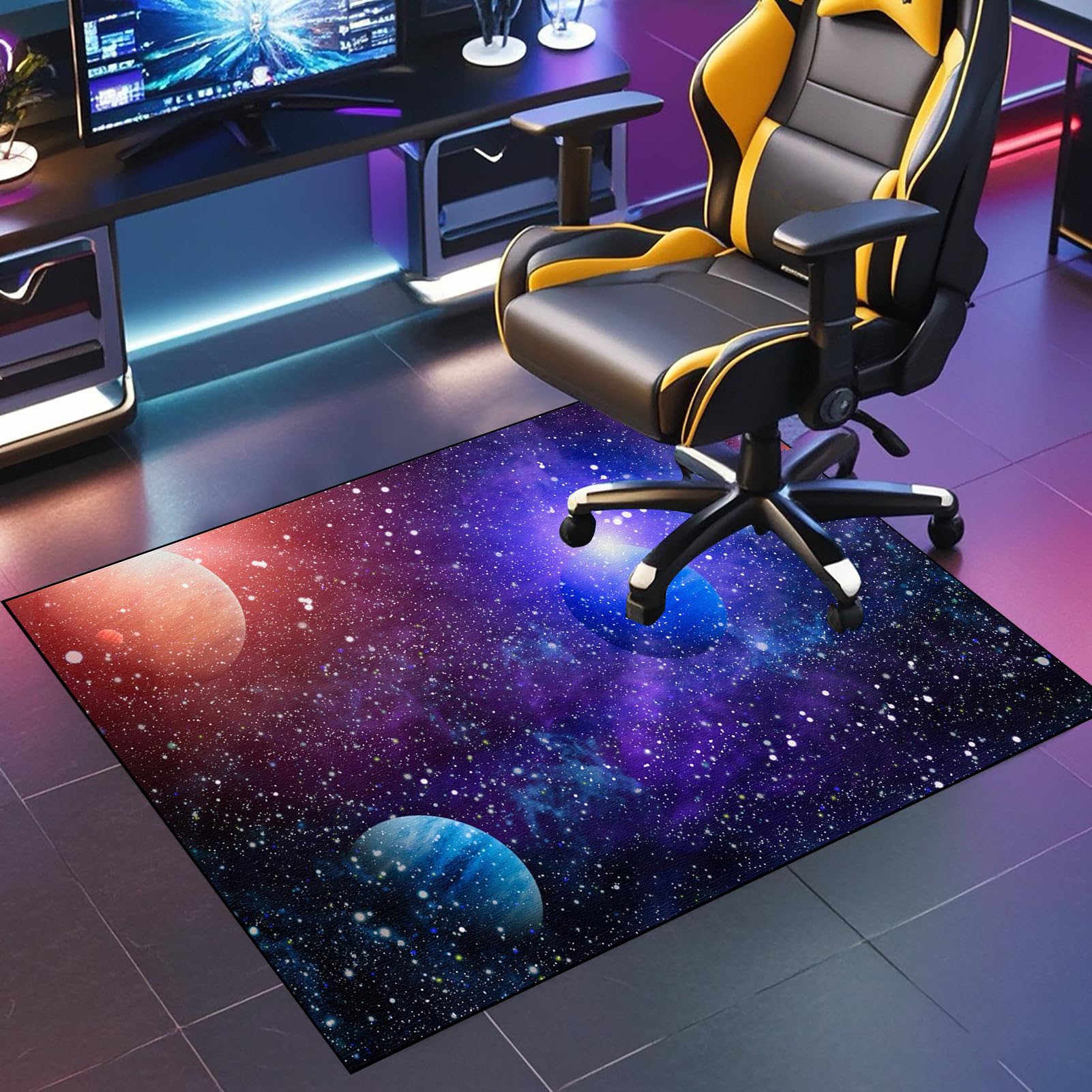 JaevKwzy Carpet Protector Floor Mat, Office Chair Mat for Carpets 100 x 140 cm, Gaming Chair Mat, Desk Chair Mat for Carpeted Floors, Floor Protector for Office and Home Desk Chairs โ image 1