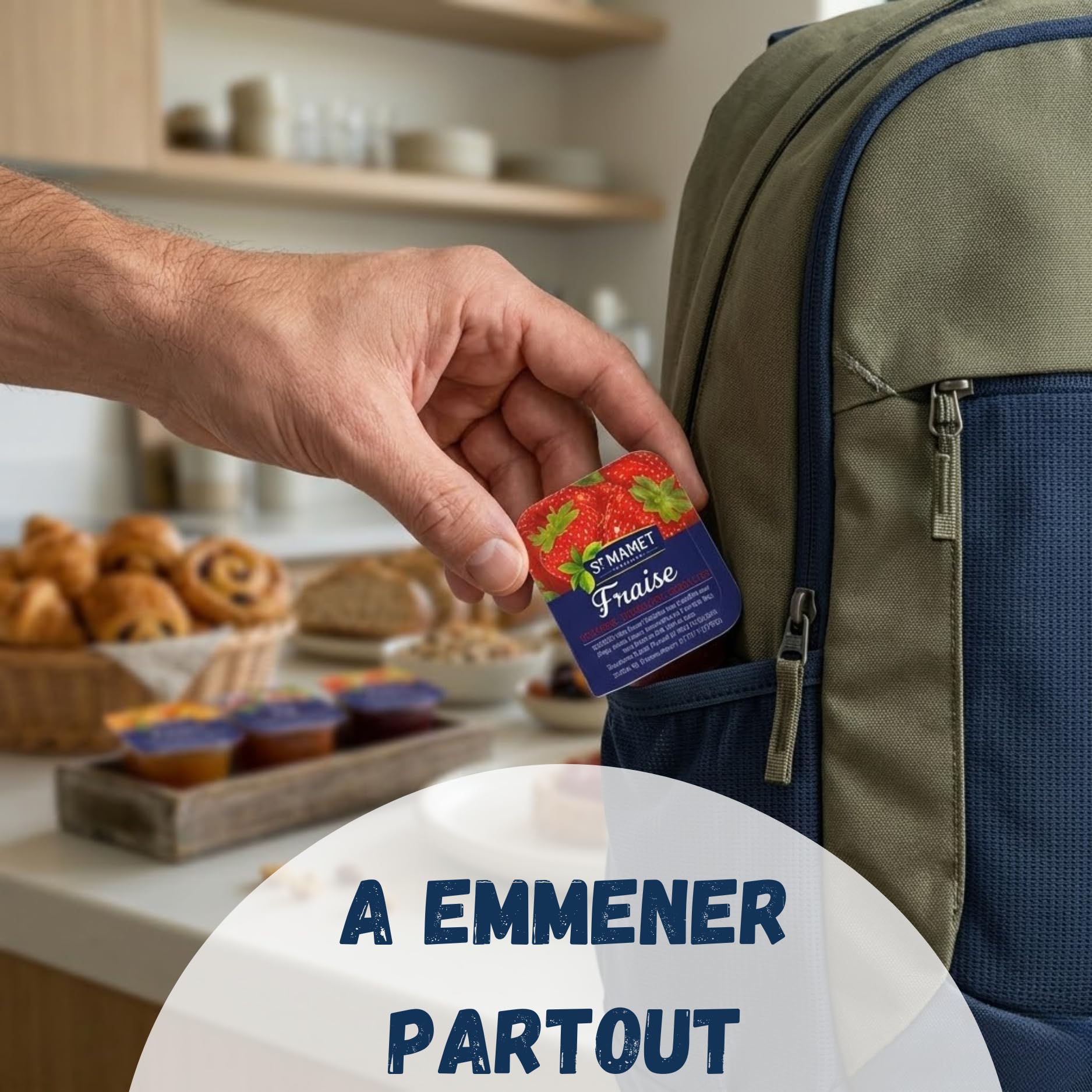 ST MAMET/NUT - 120 Barquettes de Préparation de Fruits et Pâte à tartiner | Portions individuelles de pâte à tartiner noisette 15g et confitures fraise abricot 25g - Petit déjeuner, Hôtel, Airbnb