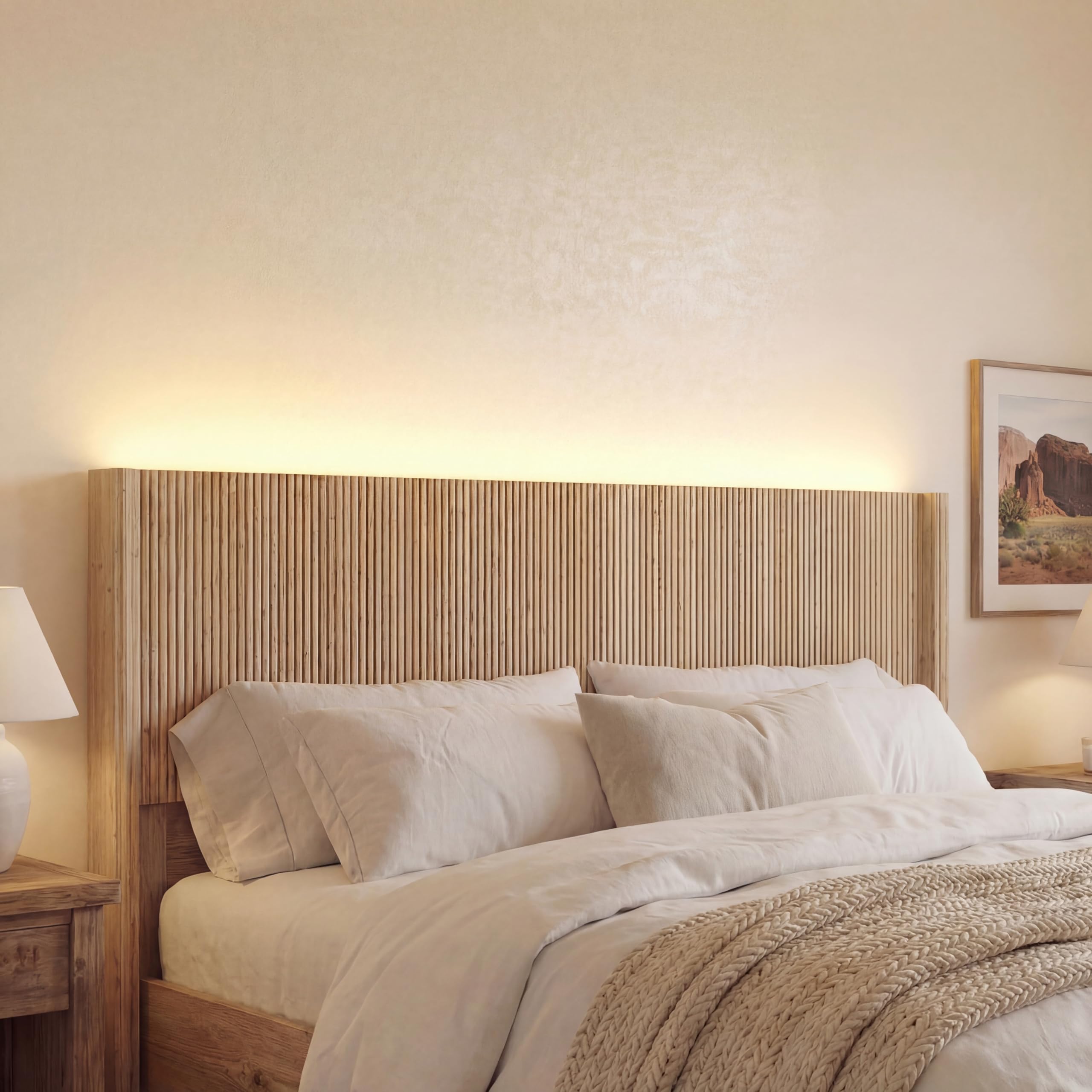 BONITURE Fluted Headboard