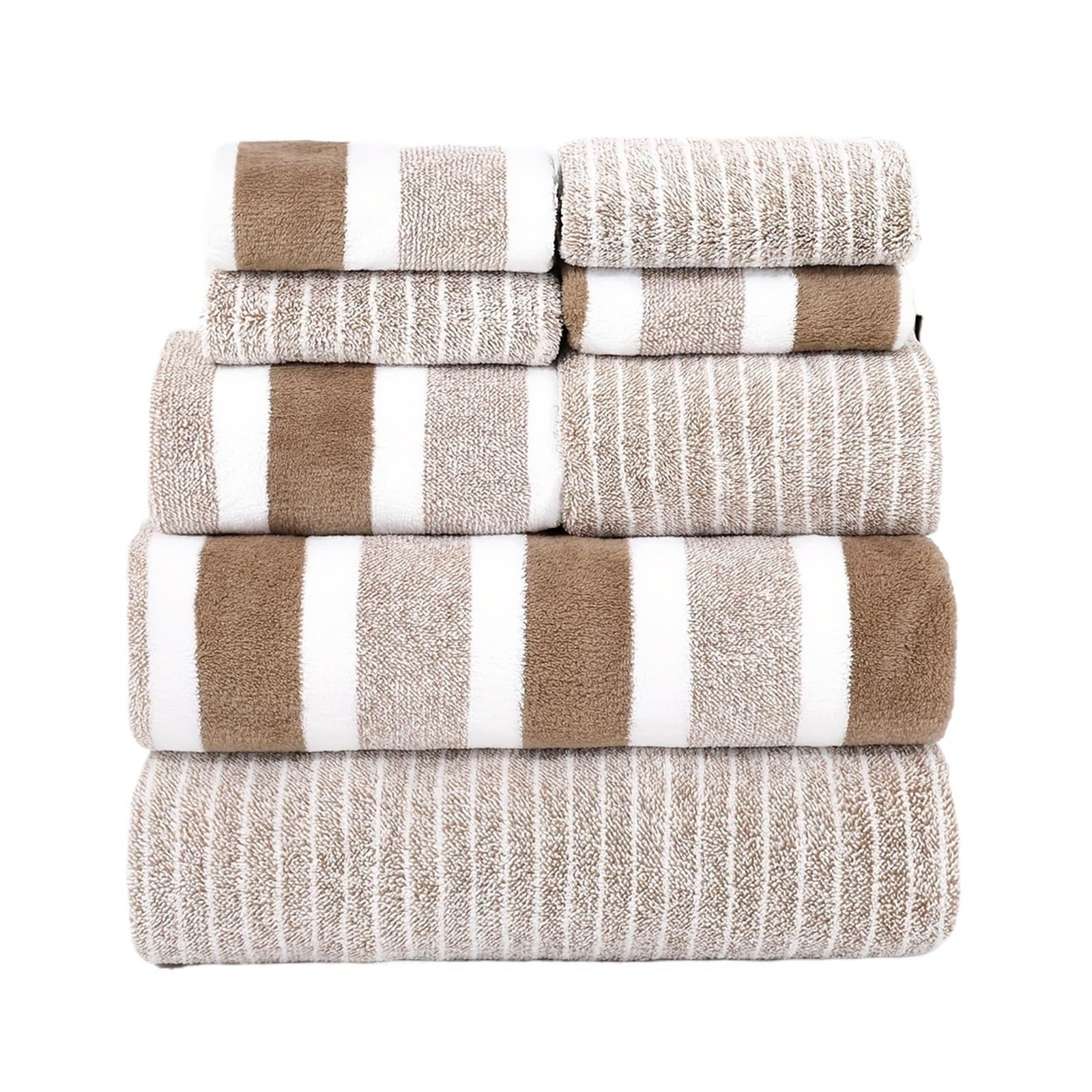ZYAYNG 8-piece Set Of Soft Coral Velvet Towels, Suitable For Bathroom, Travel, And School Use For Bathroom(Color3)
