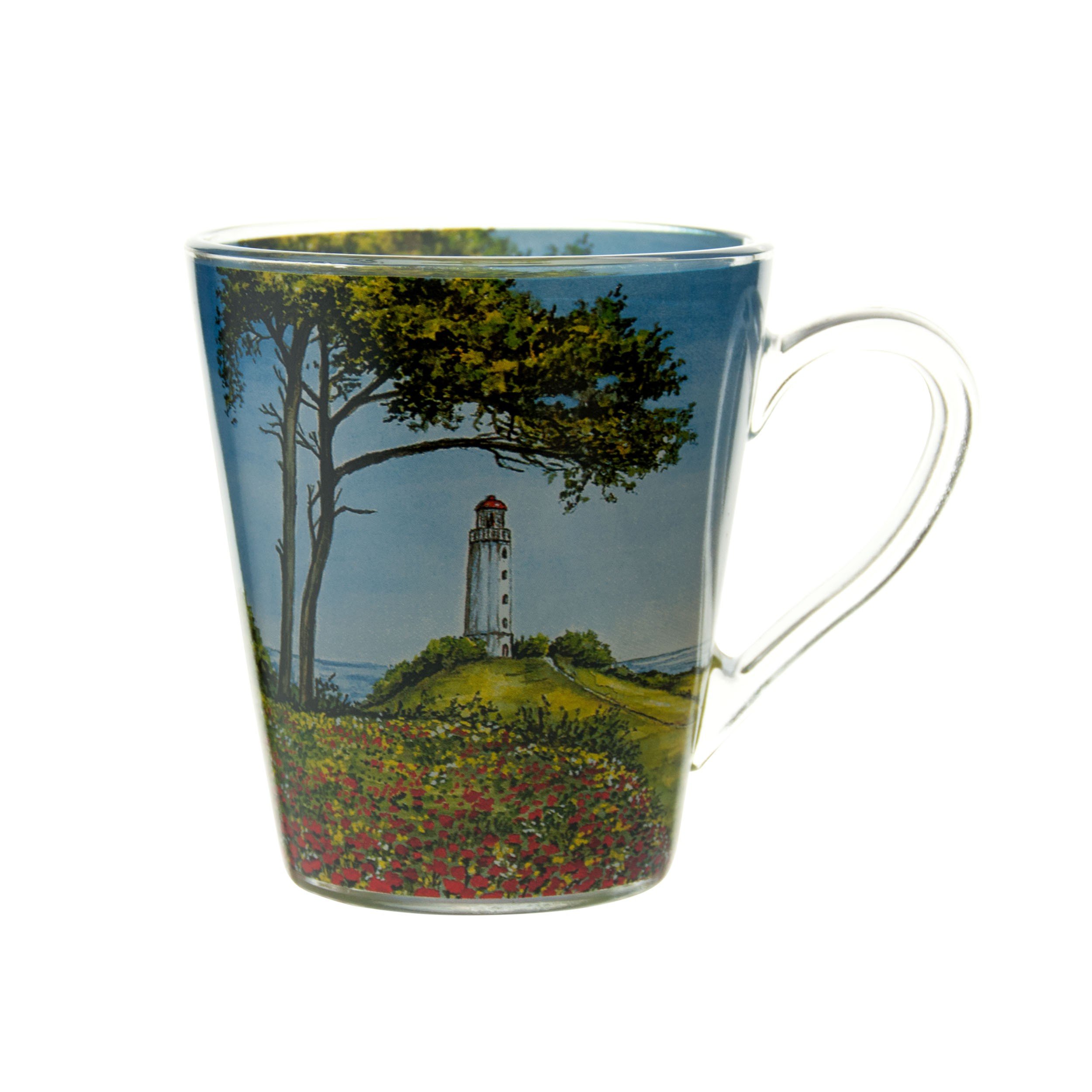 Lighthouse Design Tea Mug with Handle 0.3 L Glass in Gift Box - 9012