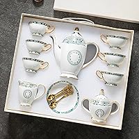 Vista 1 de Juego de té de café chino de porcelana china, juego de regalo de té floral retro, adecuado para Navidad, Día del Padre, cumpleaños, regalos