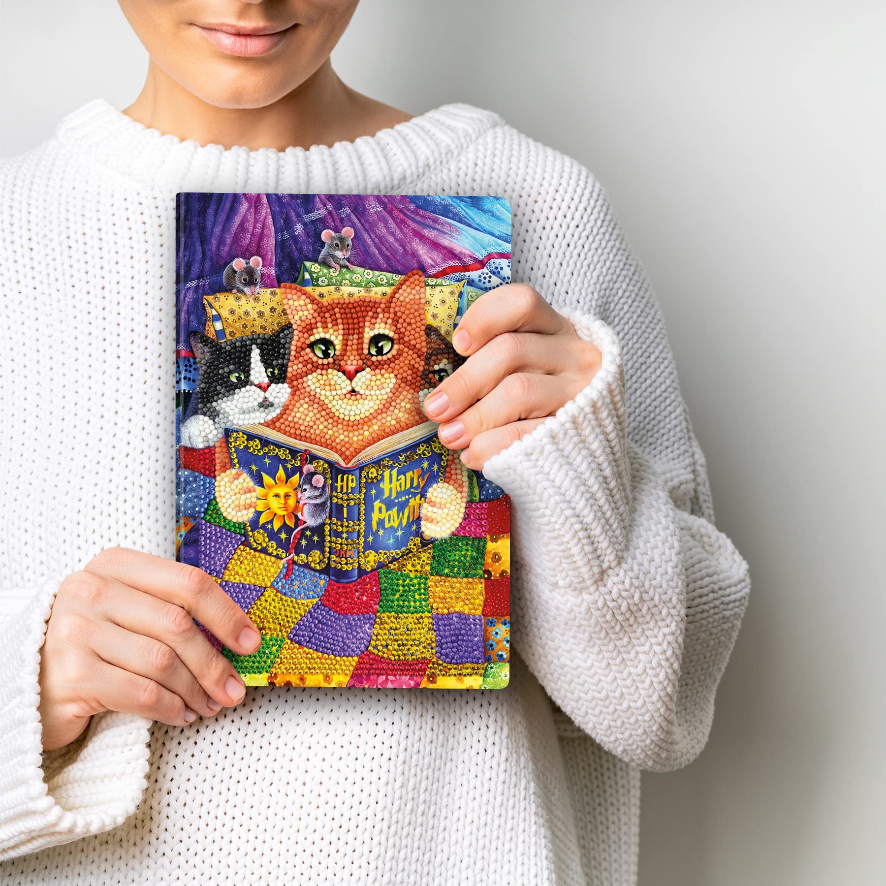 Amazon.com: Crystal Art Diamond Painting Notebook - Kitten Bedtime