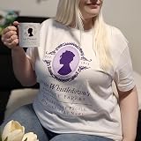 Elbenwald Bridgerton – T-Shirt Lady Whisteldown Society Papers czarno-biały 100% bawełna