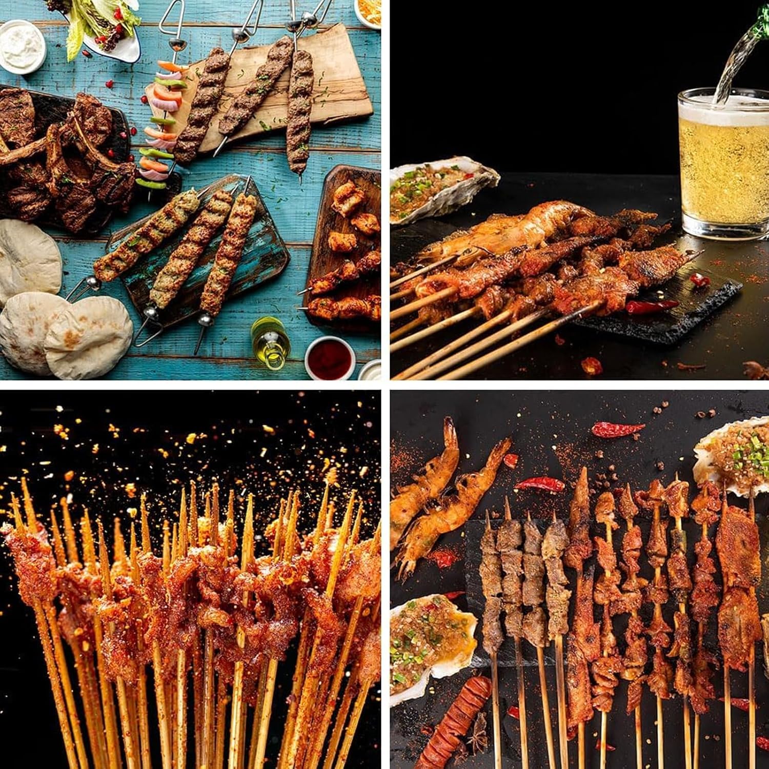 Commercial Drawer Barbecue Grill, 3/5/7 Layer Multifunctional Electric Barbecue Meat Skewers Machine with 0-300 °C Temperature Adjustment, for Outdoor Kitchen, BBQ, Restaurant, Party (B 7)