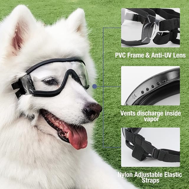 Foto 2 de 6 de Namsan Gafas de sol para perros - Ajustables, impermeables, cortavientos