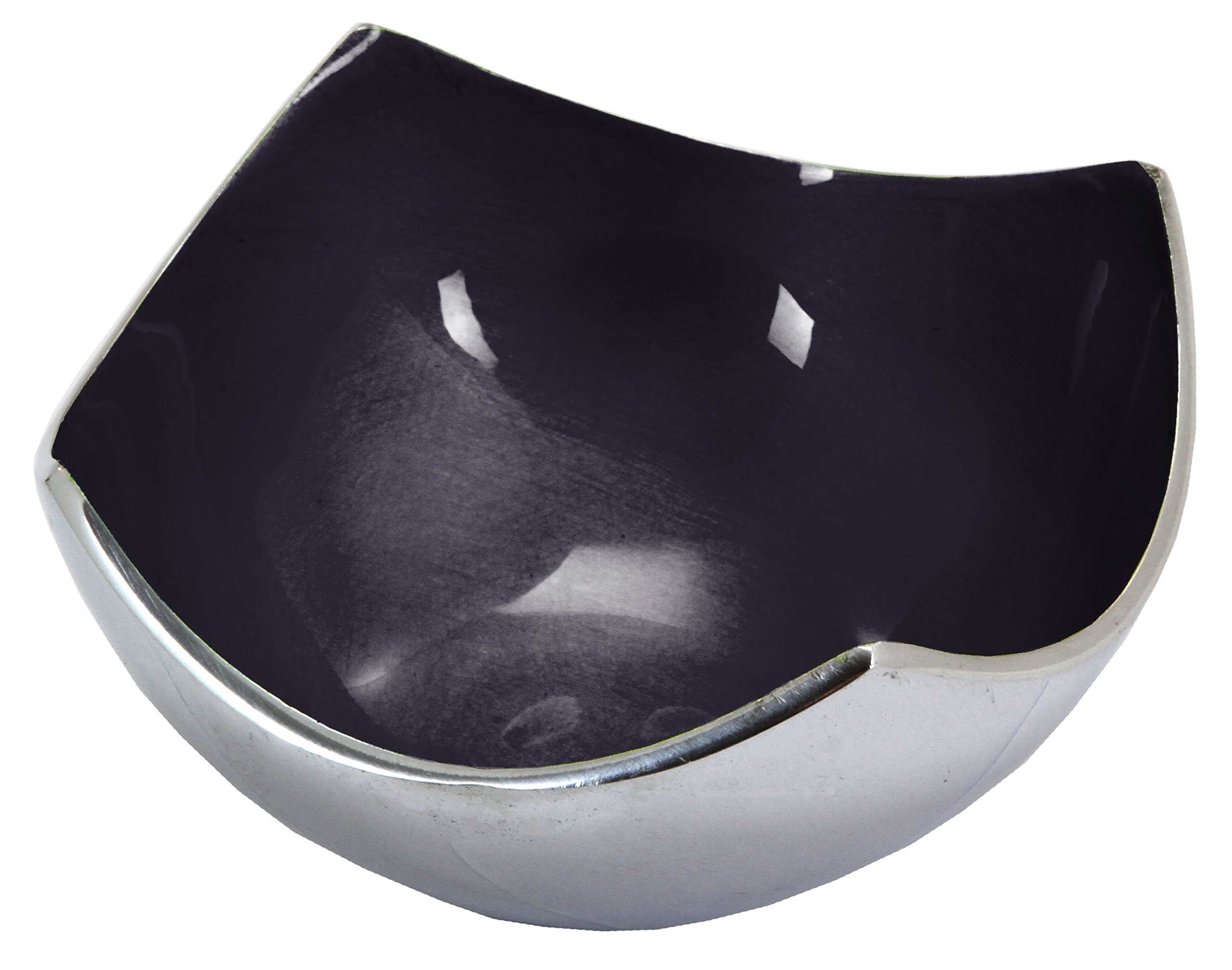 Oh So Pretty Recycled Aluminium Small 4 Point Bowl Grey