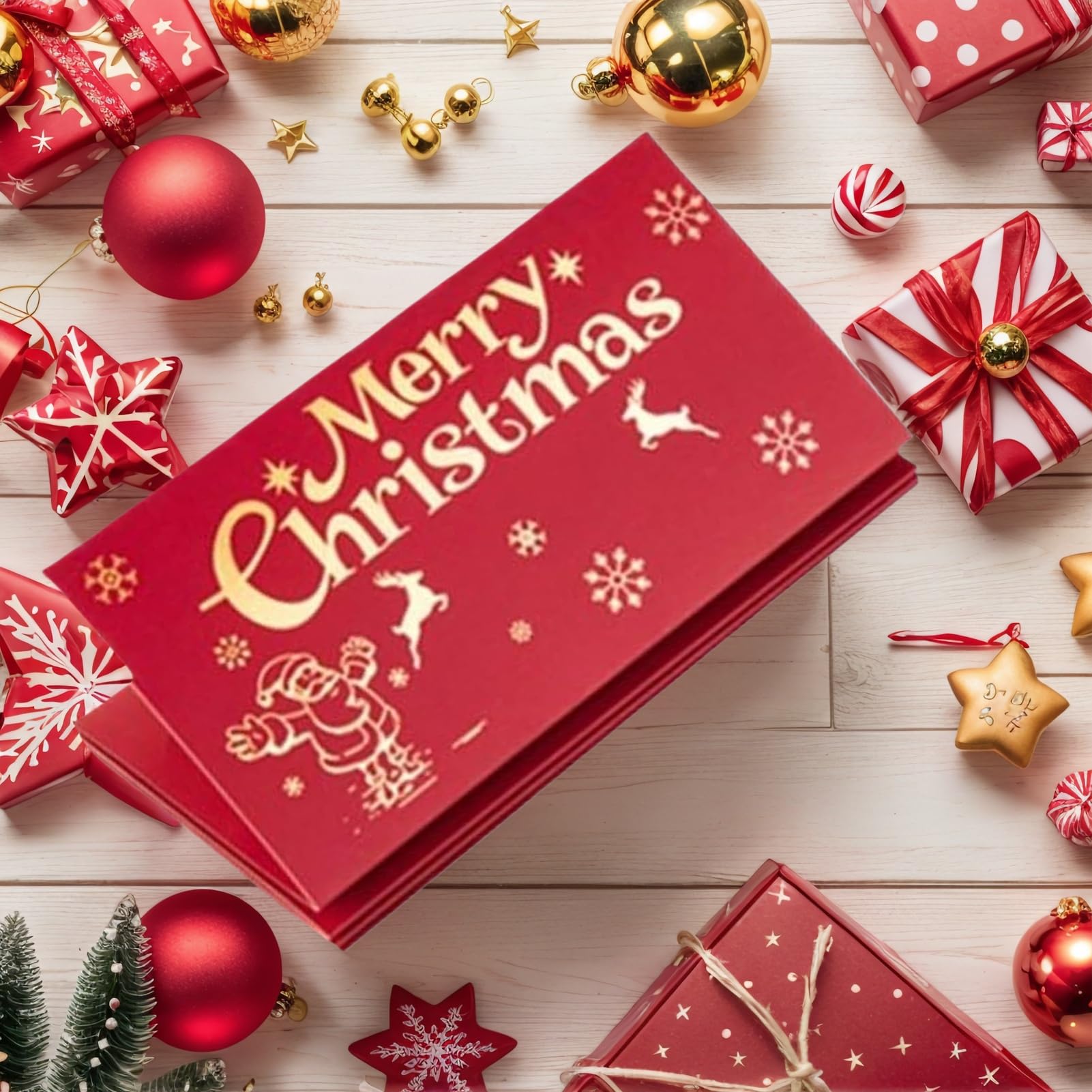 2025 Weihnachtsgeldgeschenkumschlag Mit 6 Fächern | Weihnachtsgeldbörsen | Kreative Weihnachtsdekoration Für Den Weihnachtsstrumpf, Geburtstag, Bargeld, Geschenkkarten