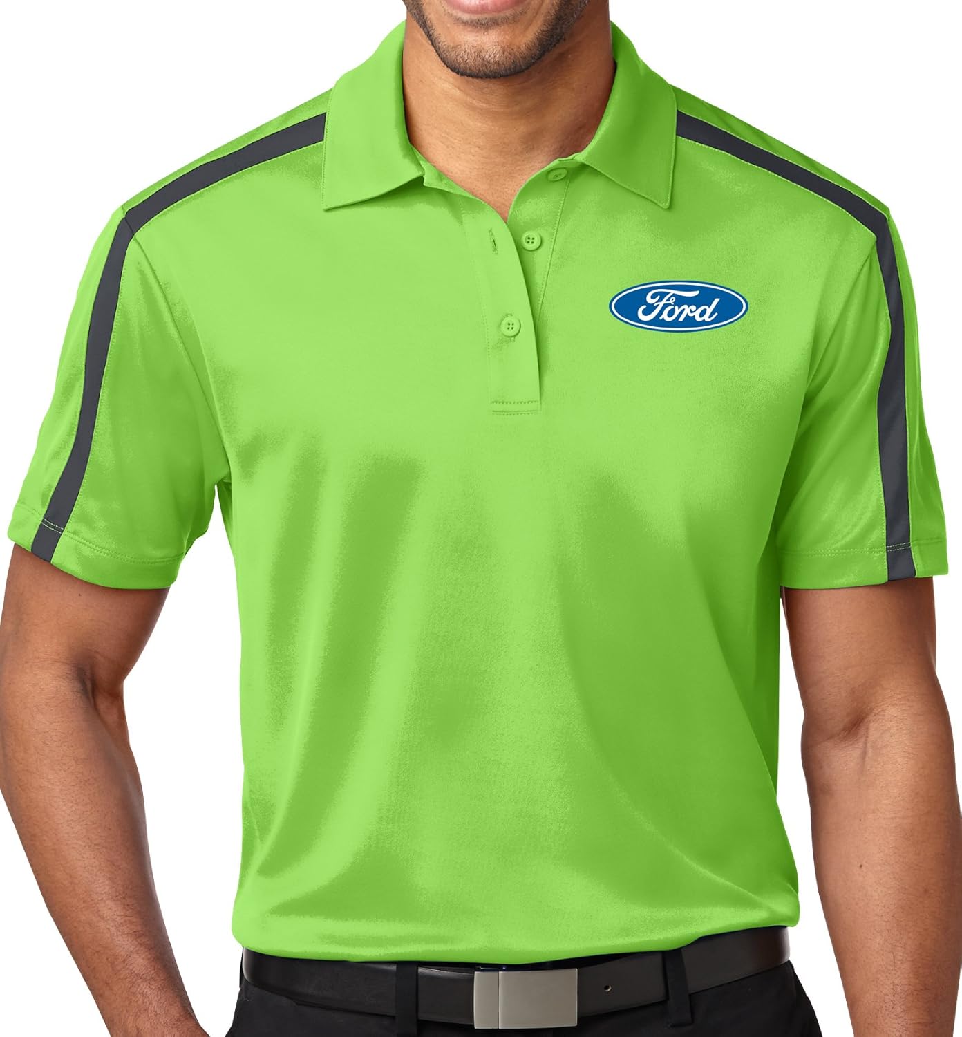 Buy Cool Shirts Mens Ford Colorblock-Stripe Polo Shirt