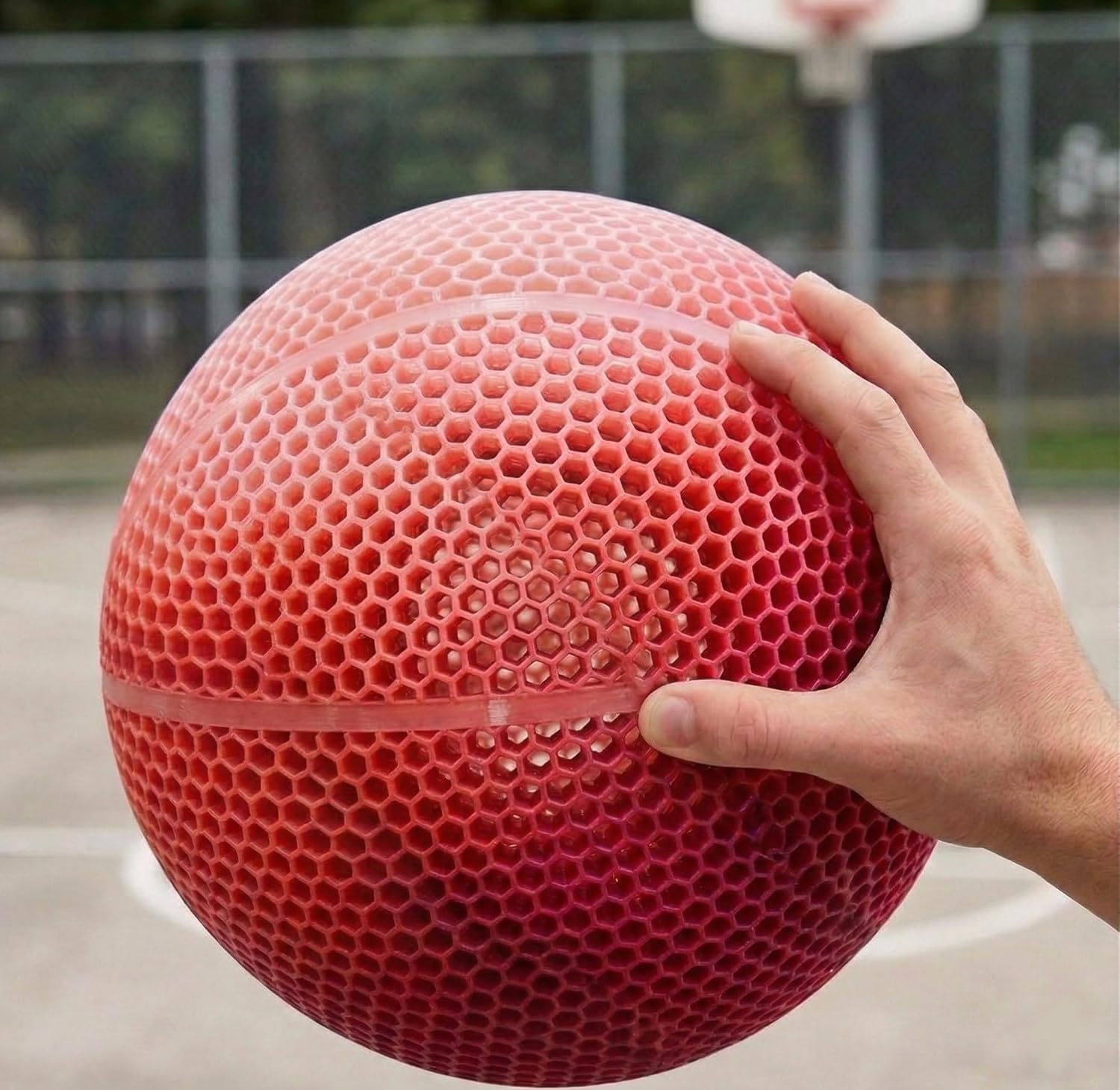 Airless Basketball Regulation Size 7 Size 4– 3D Printed Silent Basketball for Indoor Training – Quiet Dribbling No Inflation Needed – High Grip for Home Play