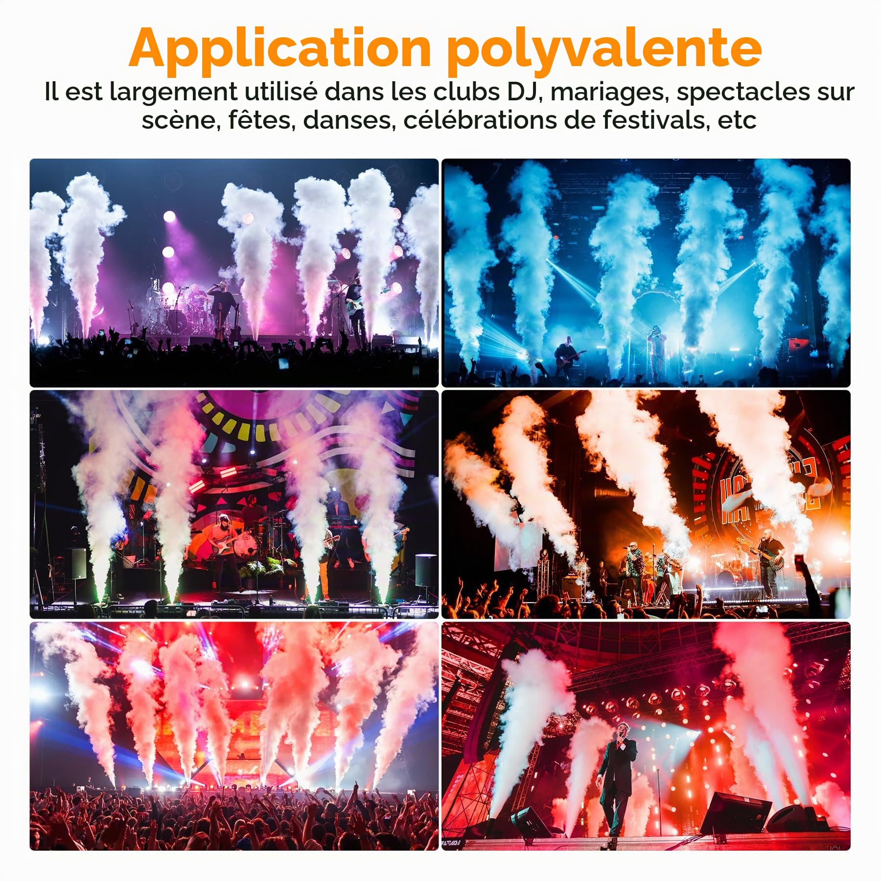 Lot de 2 Machines à Brouillard 1500W avec RGB 24 LED DMX & Télécommande