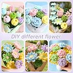 Morcheiong 480 Pcs Pipe Cleaners Set Craft Flowers Making Kit for DIY Arts Supplies- Pink and Purple Series