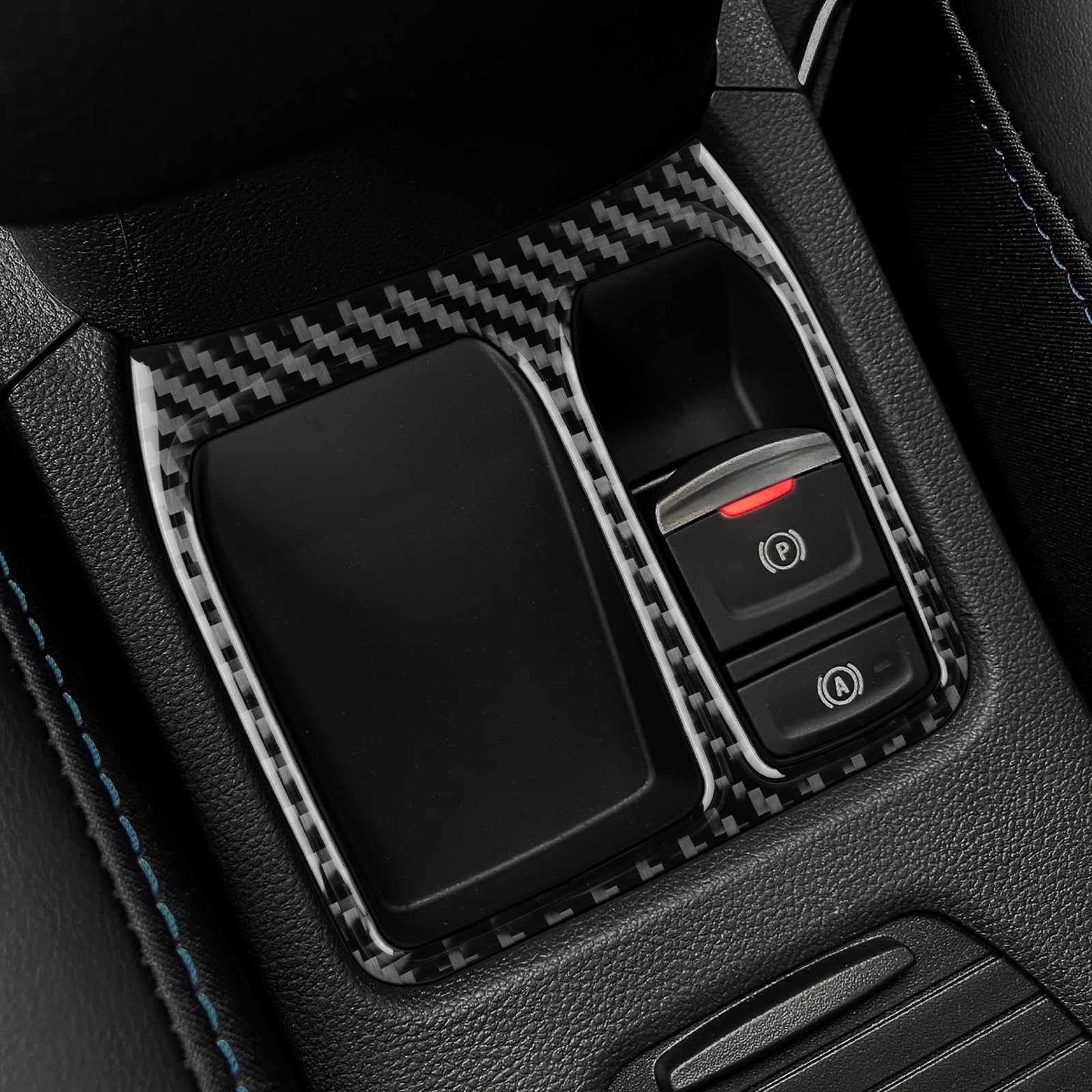 KUNGKIC Per Renault Clio 5 MK5 2020 2021 2022 2023 2024 2025 Accessori Fibra di Carbonio Auto Console Centrale Leva Elettronica Freno di Stazionamento Elettronico Tastierino Interno Accessori