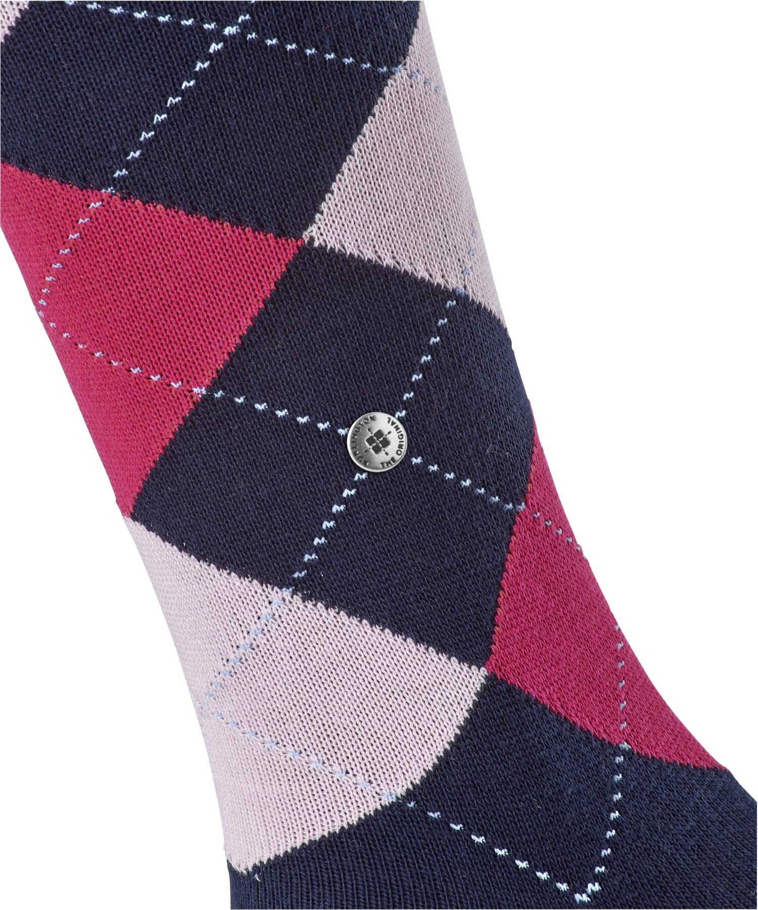 Burlington Kobiety Podkolanówki Queen W Kh bawełna długie z wzorem 1 Para, Niebieski Marine 6123, 36-41