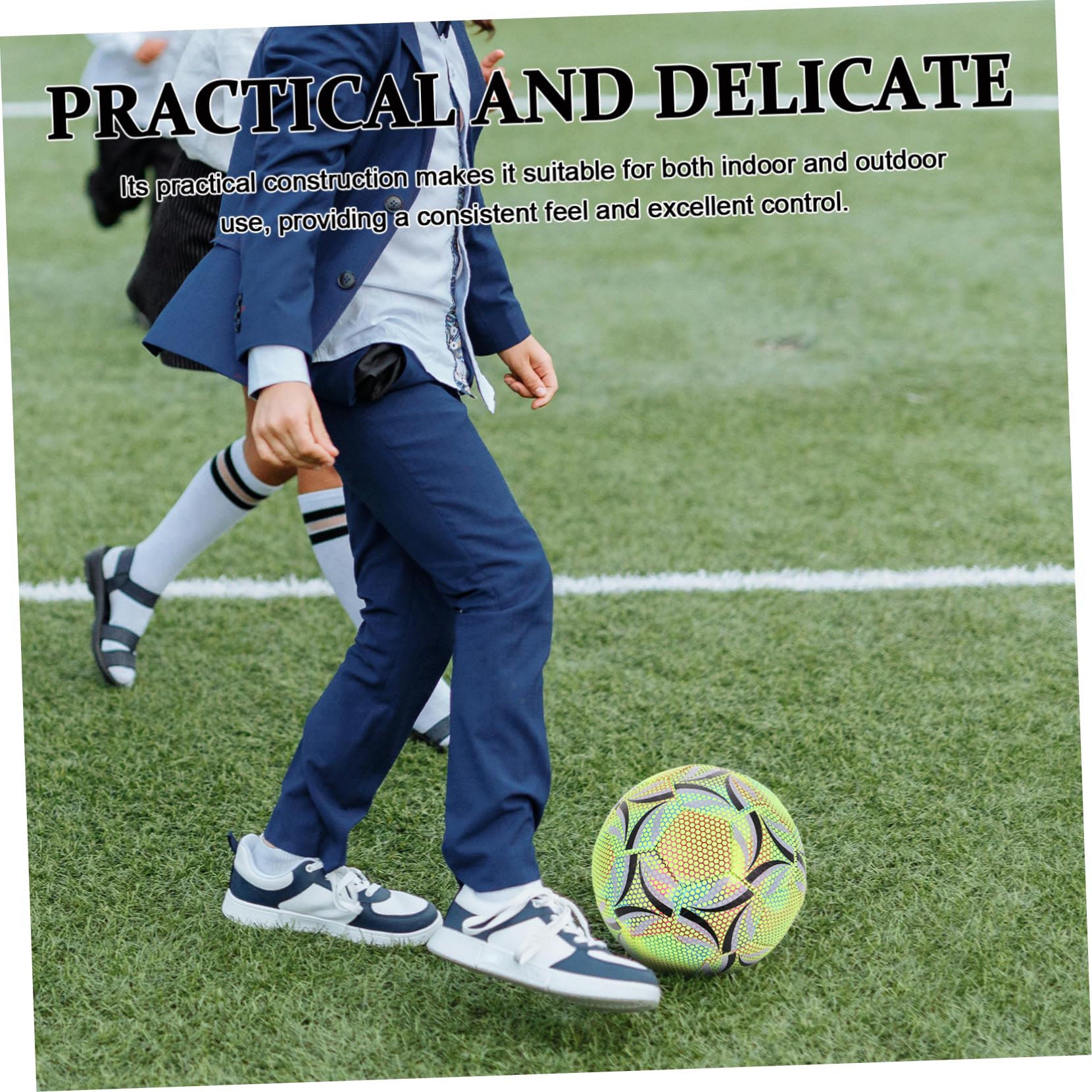 BESPORTBLE Pelota De Fútbol Iluminada Alta Durabilidad y Diseño Ergonómico para Entrenamiento