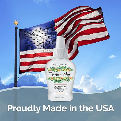 Miniatura 4 de SMELLS BEGONE Ambientador de aceite esencial en espray para baño, elimina los olores del baño y el inodoro, fabricado con aceites esenciales, aroma