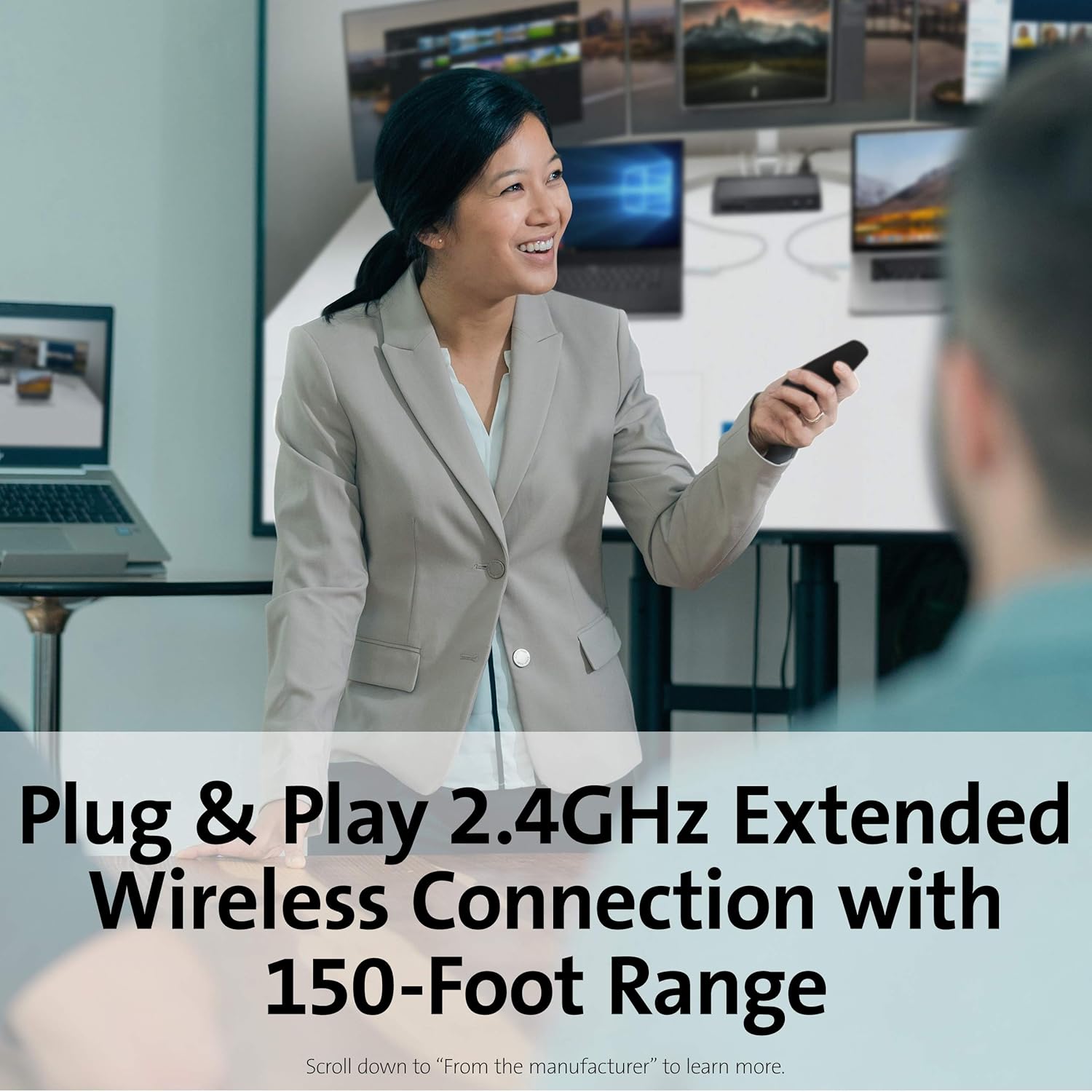 Kensington Presenter Expert™ Wireless with Green Laser - Black (K75774WW) : Office Products