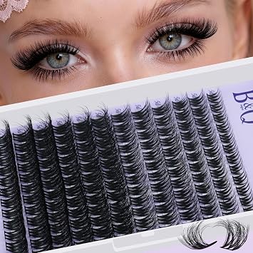 B&Q Fluffy Lash Clusters Voluminous 144 PCS 5D02 Layered Individual Lashes